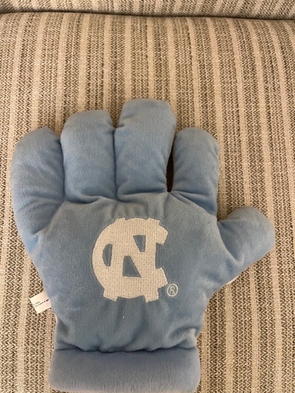 University of North Carolina Plush Fan Glove - Light Blue/White